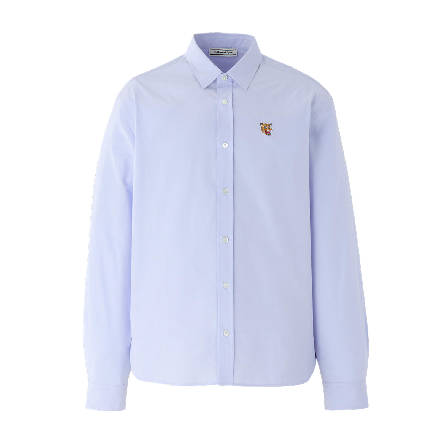 Onitsuka Tiger Unisex Blue Long Sleeve Polo Shirt Comfortable Design. 2183B395-400