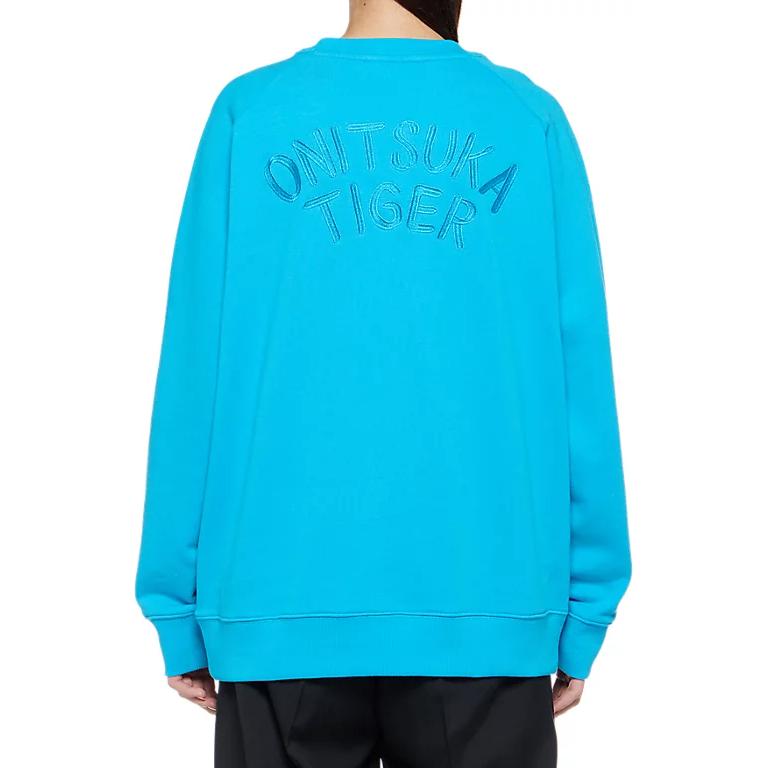 Purchase Sudadera Unisex Onitsuka Tiger Azul Oversize de Manga Larga Cuello Redondo. 2183B183-301