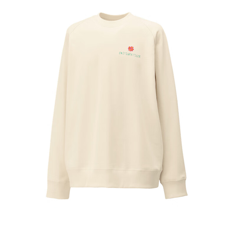 Onitsuka Tiger Unisex Crew Neck Pullover Sweatshirt - Off-White 2183B344-700
