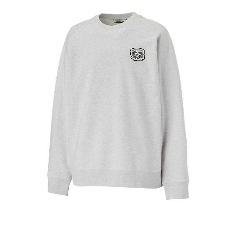 Onitsuka Tiger Unisex Crewneck Logo Sweatshirt in Heather Gray 2183B309-020