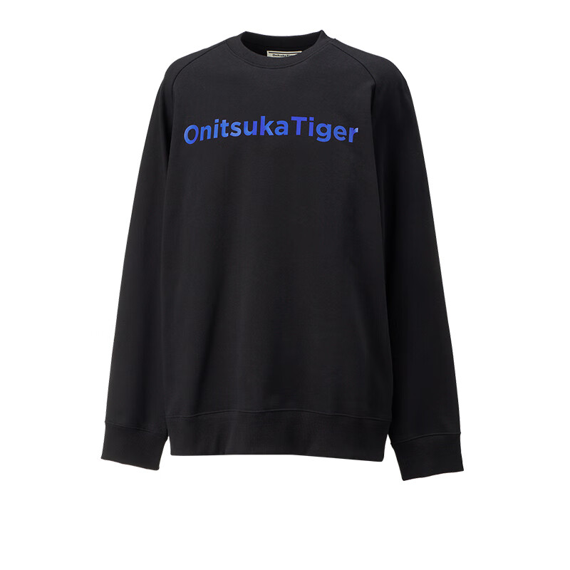 Order Sudadera Negra Suave y Cálida Onitsuka Tiger Unisex Cuello Redondo. 2183B307-001