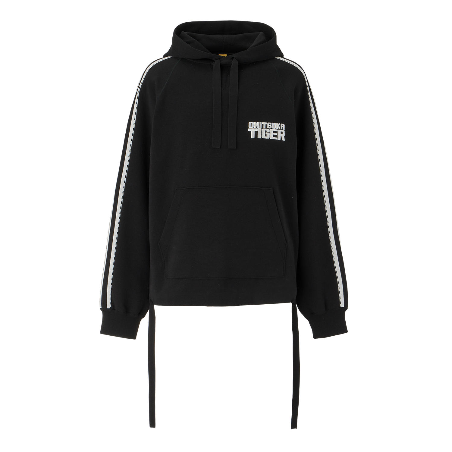 Onitsuka Tiger Unisex Hoodie Black with Lettering Design 2183B268-001