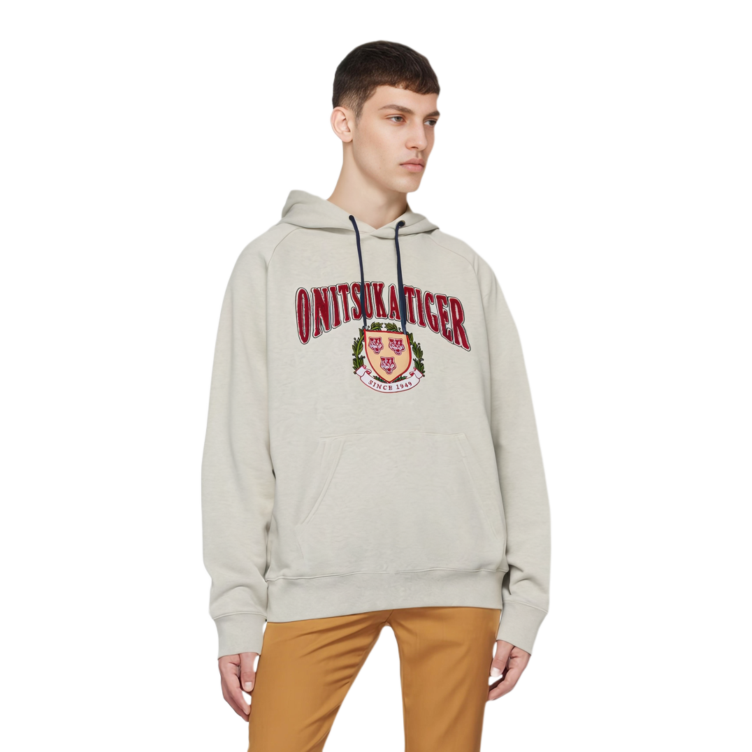 Shop Sudadera Unisex Onitsuka Tiger con Capucha Manga Larga Off-White. 2183B375-020