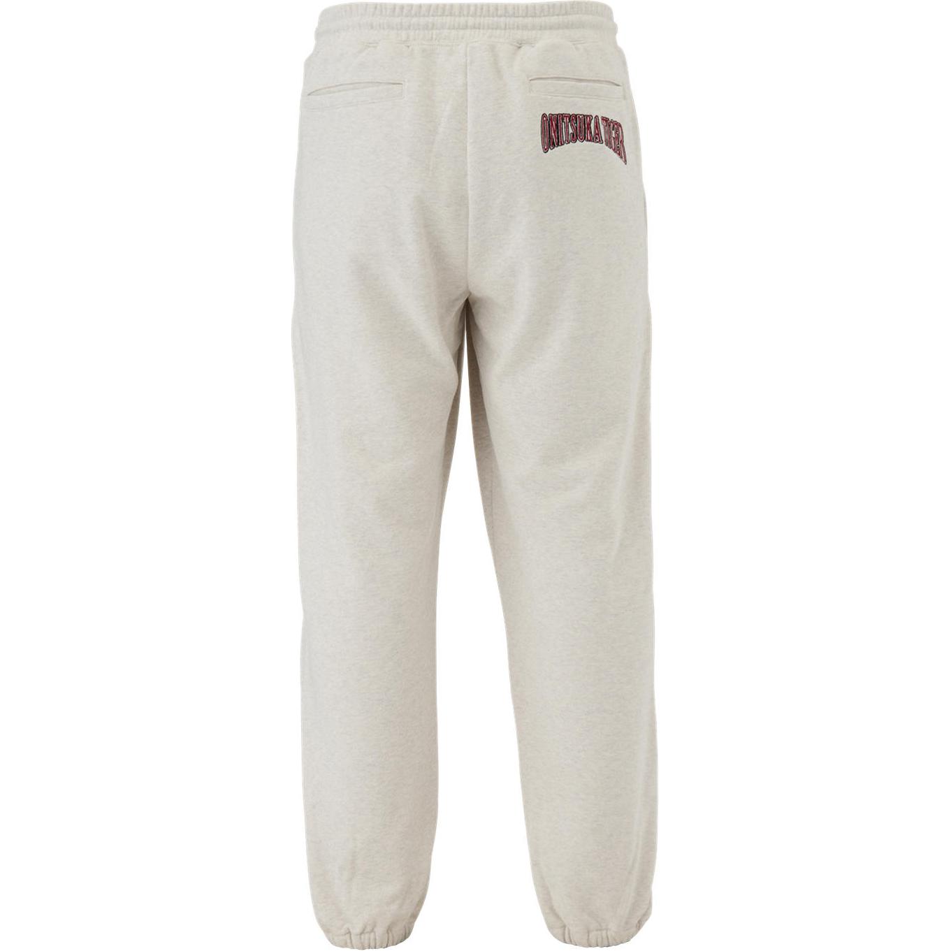Lookbook Pantalones Jogger Onitsuka Tiger Unisex Blancos Cintura Media con Diseño de Logo. 2183B376-020