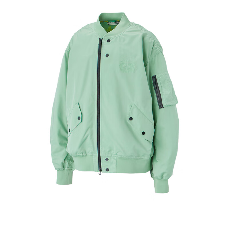 Onitsuka Tiger Unisex Light Green Zip-Up Stand Collar Jacket 2183B316-301