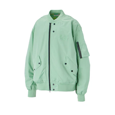 Onitsuka Tiger Unisex Light Green Zip-Up Stand Collar Jacket 2183B316-301