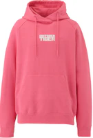 Onitsuka Tiger Unisex Pink Sweat Hoodie with Letter Print - Casual Pullover. 2183B279-700 Onitsuka Tiger Unisex Pink Sweat Hoodie with Letter Print - Casual Pullover. 2183B279-700