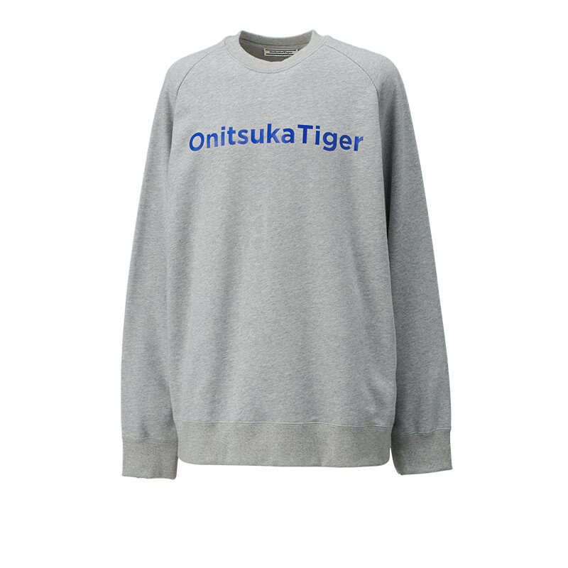 Order Sudadera Unisex Cálida Onitsuka Tiger Cuello Redondo Gris Claro. 2183B307-020