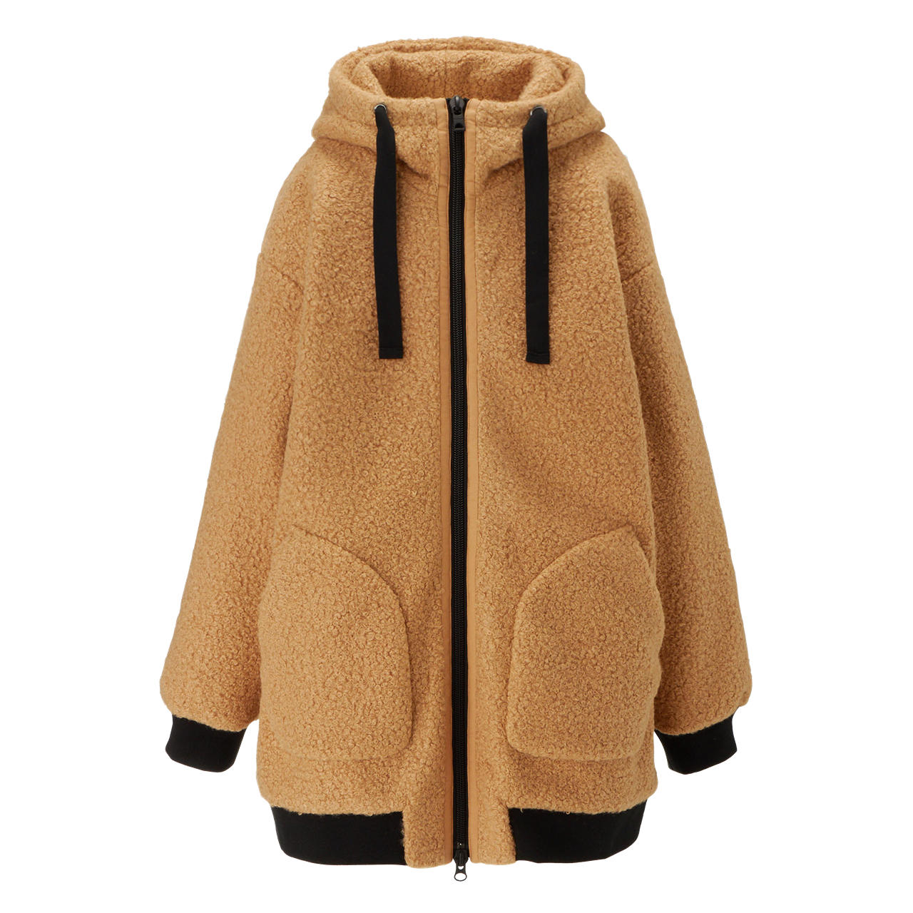 Onitsuka Tiger Unisex Solid Color Zip-Up Hoodie Jacket Yellow-Brown 2183B206-200