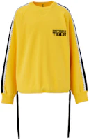 Onitsuka Tiger Unisex Yellow Crewneck Pullover Sweatshirt with Logo Design 2183B266-750 Onitsuka Tiger Unisex Yellow Crewneck Pullover Sweatshirt with Logo Design 2183B266-750