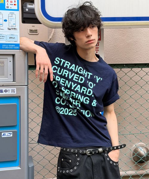 OPENYARD (OY) Bold Letters Navy T-Shirt OYBFS1TE050NA