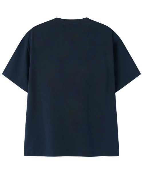Lookbook OPENYARD (OY) 粗体字海军蓝T恤 OYBFS1TE050NA