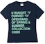 Shop OPENYARD (OY) 粗体字海军蓝T恤 OYBFS1TE050NA