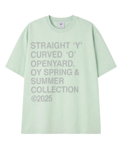 OPENYARD (OY) Bold Letters T-Shirt - Mint Green OYBFS1TE050MN