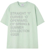 OPENYARD (OY) Bold Letters T-Shirt - Mint Green OYBFS1TE050MN OPENYARD (OY) Bold Letters T-Shirt - Mint Green OYBFS1TE050MN