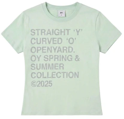OPENYARD (OY) 粗字母T恤 - 薄荷绿 OYBFS1TE050MN Lookbook OPENYARD (OY) 粗字母T恤 - 薄荷绿 OYBFS1TE050MN