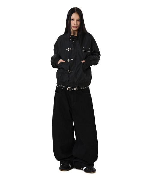 Lookbook OPENYARD (OY) Lock In Black Jacket OYBFS1OU003BK
