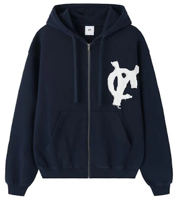 Openyard (Oy) Logo Patch Zip-Up Hoodie - Navy OYBDF1SW108NA Buy Openyard (Oy) Logo Patch Zip-Up Hoodie - Navy OYBDF1SW108NA