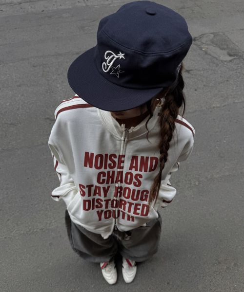 OPENYARD (OY) Noise Chaos White Track Jacket OYBFS1OU006WH