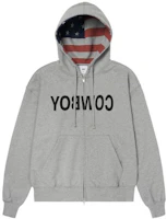 OPENYARD (OY) Reverse Cowboy Zip-Up Hoodie - Melange OYBFS1SW008MG OPENYARD (OY) Reverse Cowboy Zip-Up Hoodie - Melange OYBFS1SW008MG