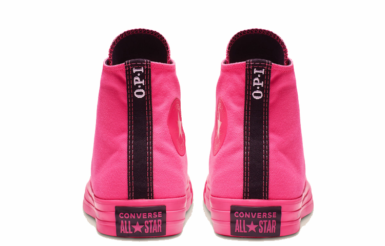 Shop OPI x Converse Chuck Taylor All Star High 'V-I-Pink Passes' Sneakers Merah Jambu 165658C