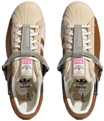 韓美林 x adidas Originals Superstar 80s “午馬” 防滑耐磨 板鞋 男女同款 米棕色 Shop 韓美林 x adidas Originals Superstar 80s “午馬” 防滑耐磨 板鞋 男女同款 米棕色