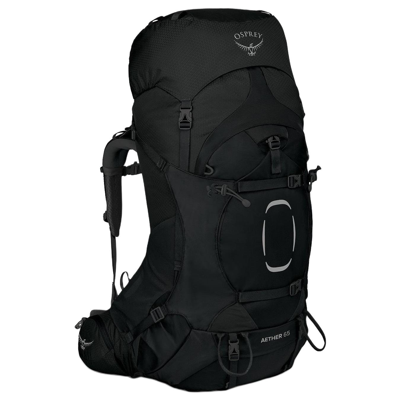 Osprey 65L Aether Nylon Outdoor Hiking Backpack Black Unisex Travel Gear 10002873