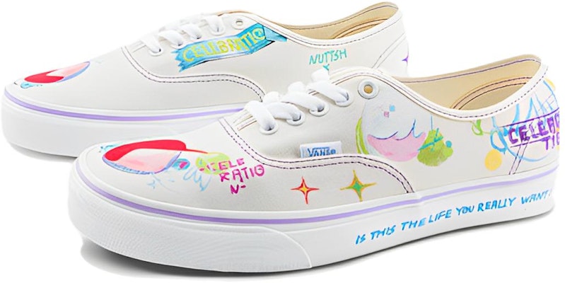 Vans X Nuttsh Authentic OTW '白色多彩' VN0A5KS9CGX Lookbook Vans X Nuttsh Authentic OTW '白色多彩' VN0A5KS9CGX