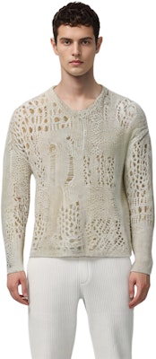 OUR LEGACY Beige Sweater Rajut V-Neck dengan Manset Rib. M4233VCB Details for OUR LEGACY Beige Sweater Rajut V-Neck dengan Manset Rib. M4233VCB