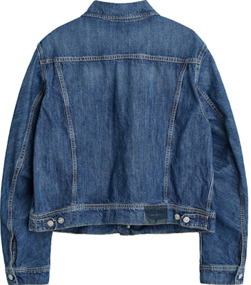 OUR LEGACY Jaket Denim Biru dengan Kerah Single Breasted dan Saku Flap Miring M4235RWB Lookbook OUR LEGACY Jaket Denim Biru dengan Kerah Single Breasted dan Saku Flap Miring M4235RWB