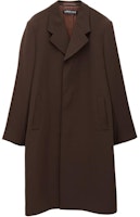OUR LEGACY Brown Single Button Long Coat Relaxed Fit M4221UDB OUR LEGACY Brown Single Button Long Coat Relaxed Fit M4221UDB