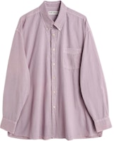 OUR LEGACY Loose Fit Curved Hem Long Sleeve Shirt Gray Purple M2242BDL OUR LEGACY Loose Fit Curved Hem Long Sleeve Shirt Gray Purple M2242BDL