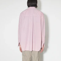 Shop OUR LEGACY 寬鬆版弧形下擺長袖襯衫 灰紫色 M2242BDL