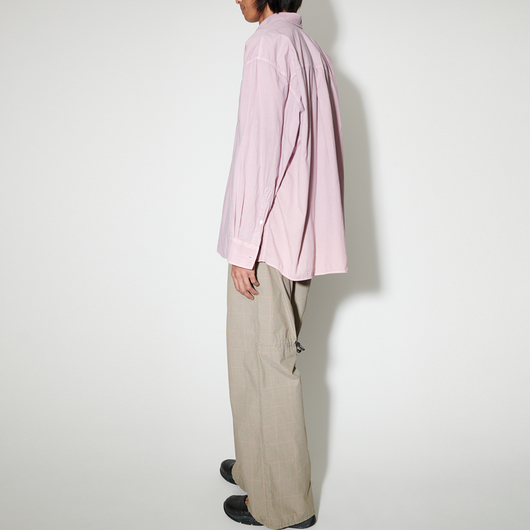 Purchase OUR LEGACY Kemeja Lengan Panjang Loose Fit Hem Melengkung Abu-Abu Ungu M2242BDL