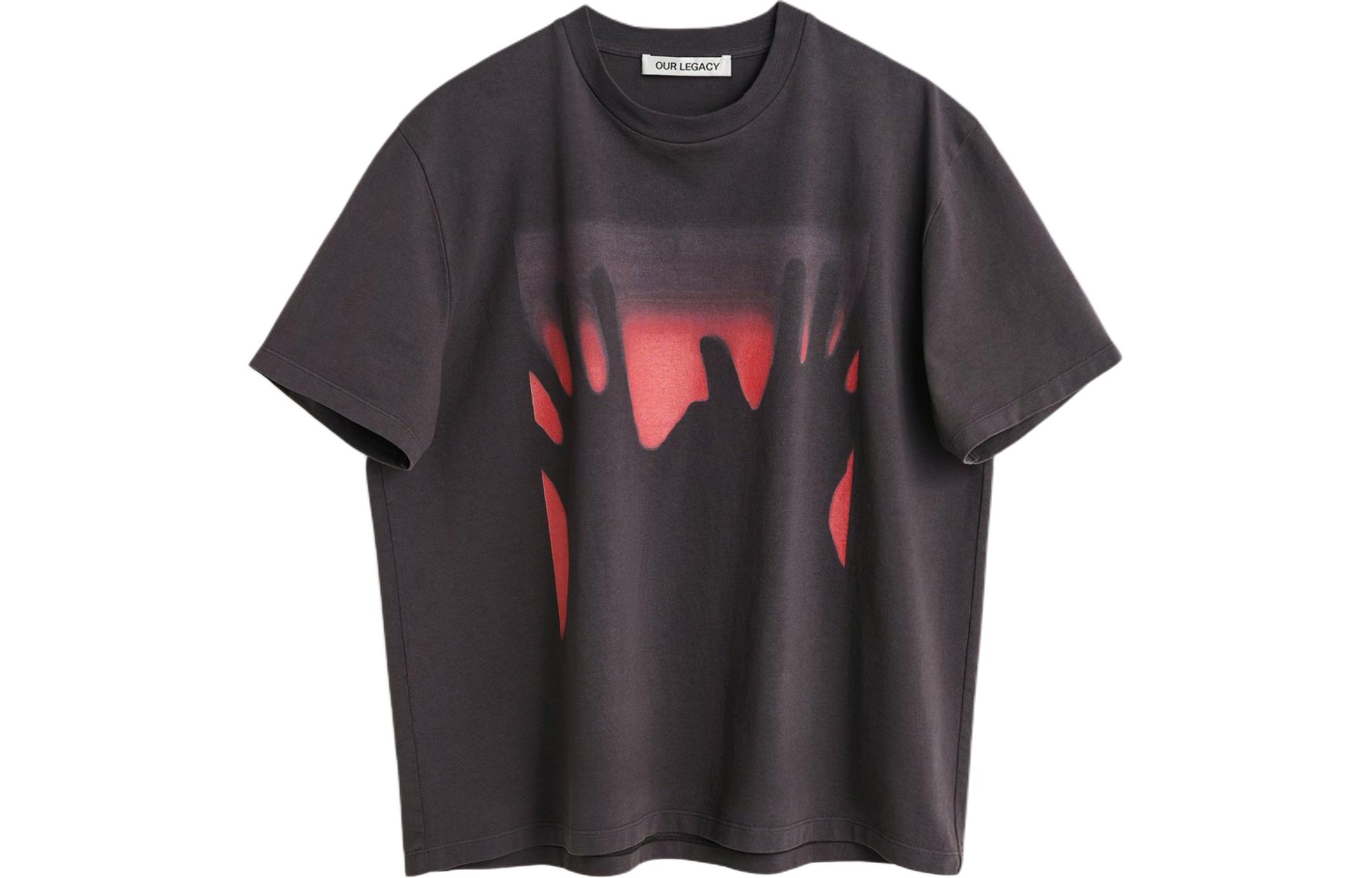 Order OUR LEGACY Camiseta Negra Cuello Redondo Holgado de Canalé. M2246BRT