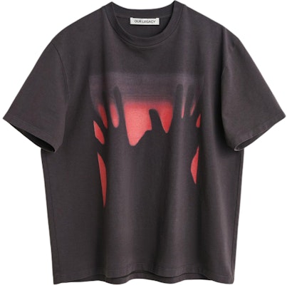 OUR LEGACY Camiseta Negra Cuello Redondo Holgado de Canalé. M2246BRT Order OUR LEGACY Camiseta Negra Cuello Redondo Holgado de Canalé. M2246BRT