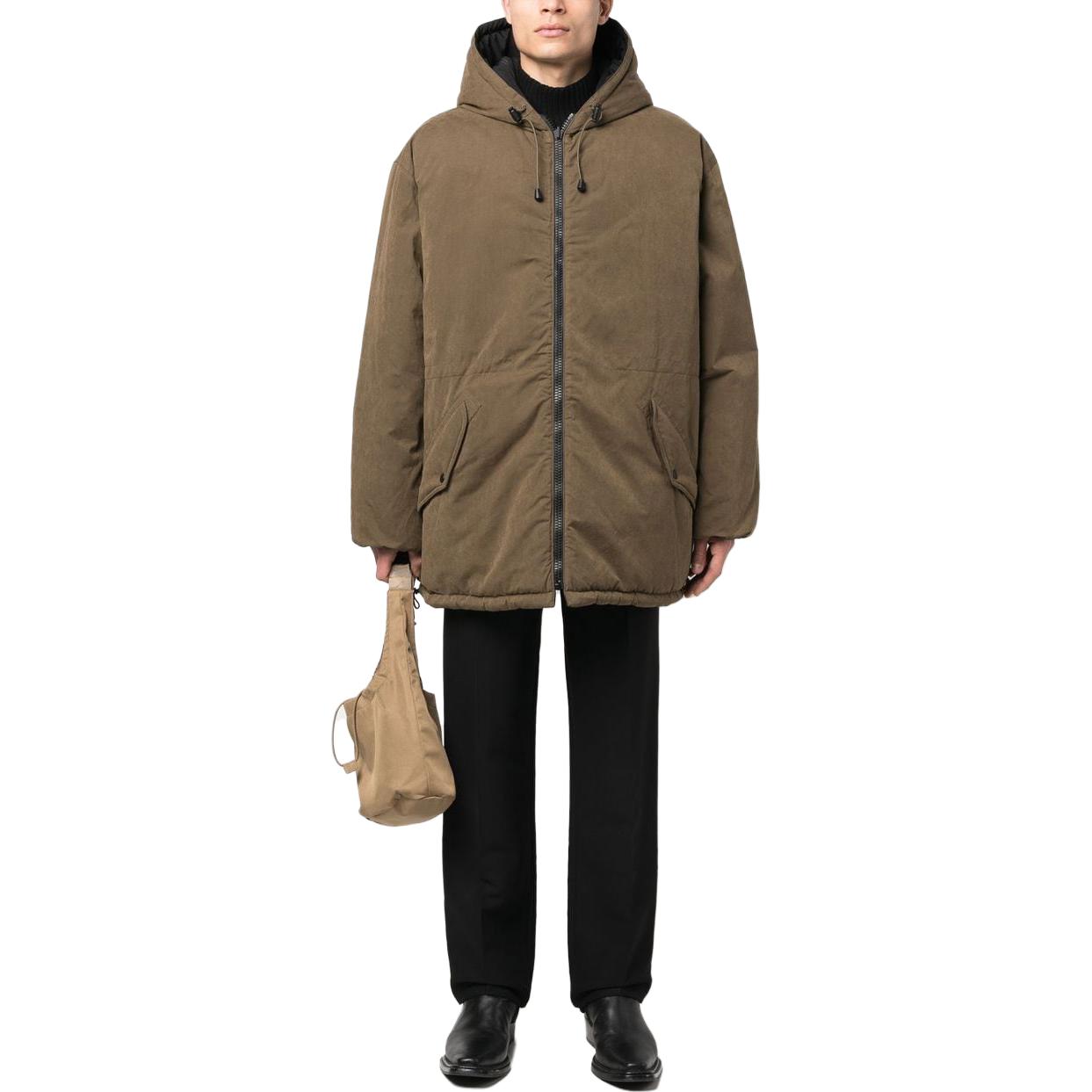 Lookbook OUR LEGACY Relaxed Fit Drawstring Hooded Parka Hijau Zaitun. M4221VOD