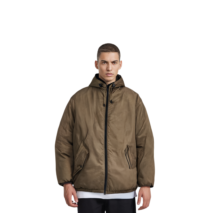 Sizing OUR LEGACY Relaxed Fit Drawstring Hooded Parka Hijau Zaitun. M4221VOD