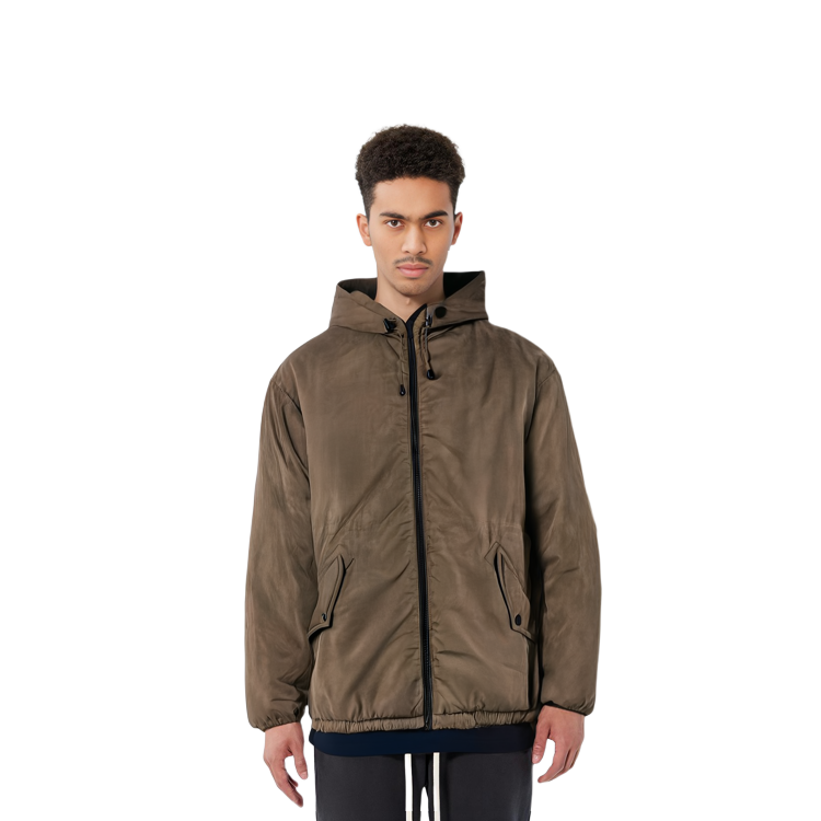 Cheap OUR LEGACY Relaxed Fit Drawstring Hooded Parka Hijau Zaitun. M4221VOD