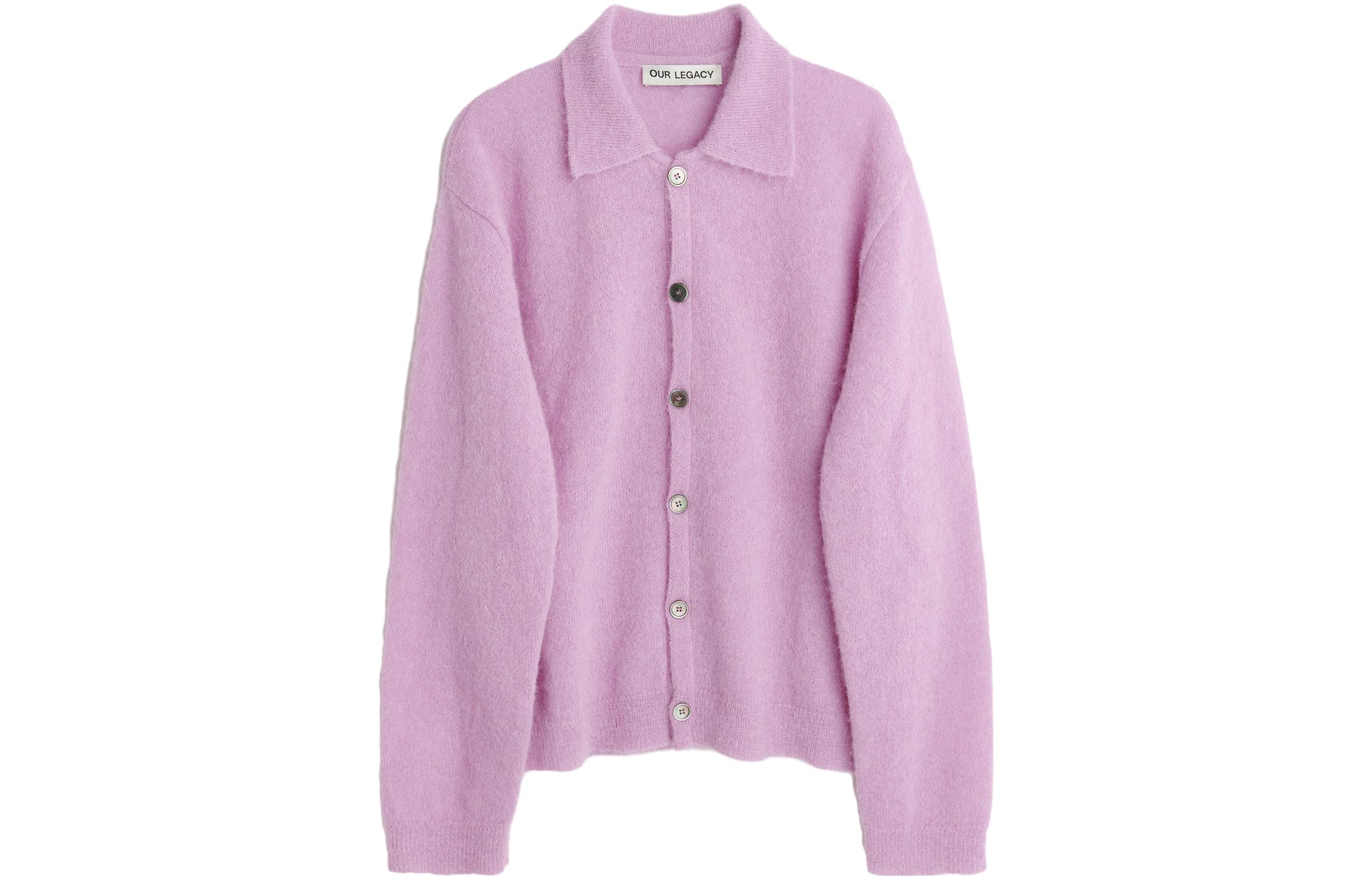OUR LEGACY  Single-Breasted Pink Cashmere Cardigan M4233EM