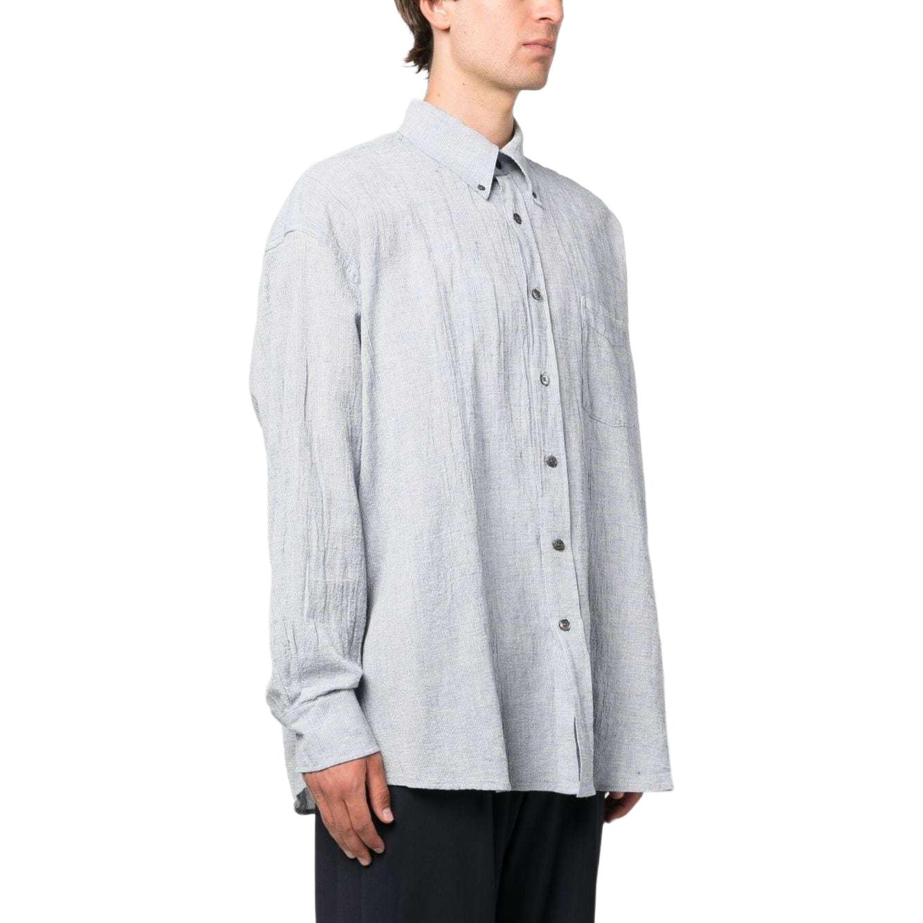 Purchase OUR LEGACY 淺藍色素色翻領口袋長袖襯衫 M2232BMB