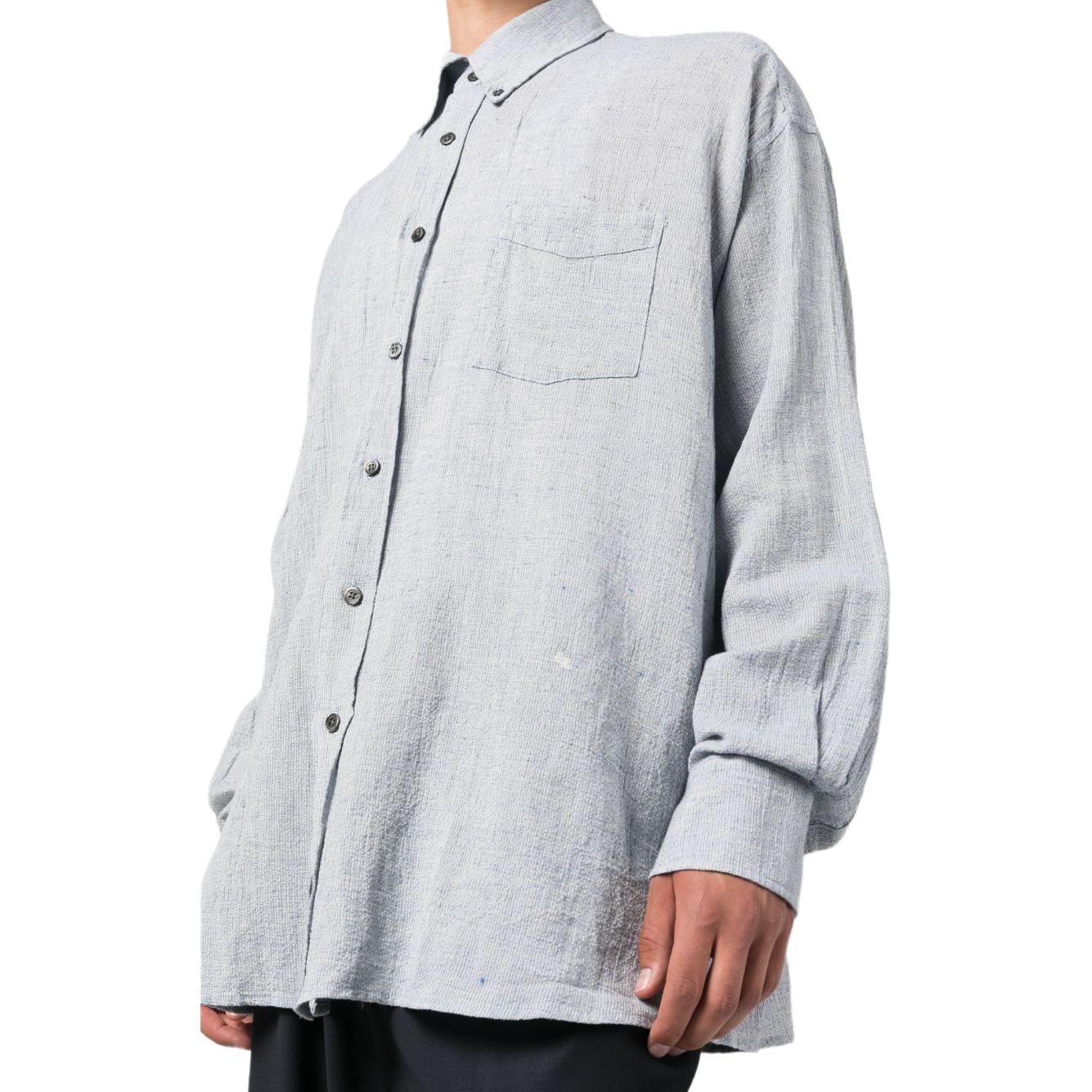 Details for OUR LEGACY 淺藍色素色翻領口袋長袖襯衫 M2232BMB