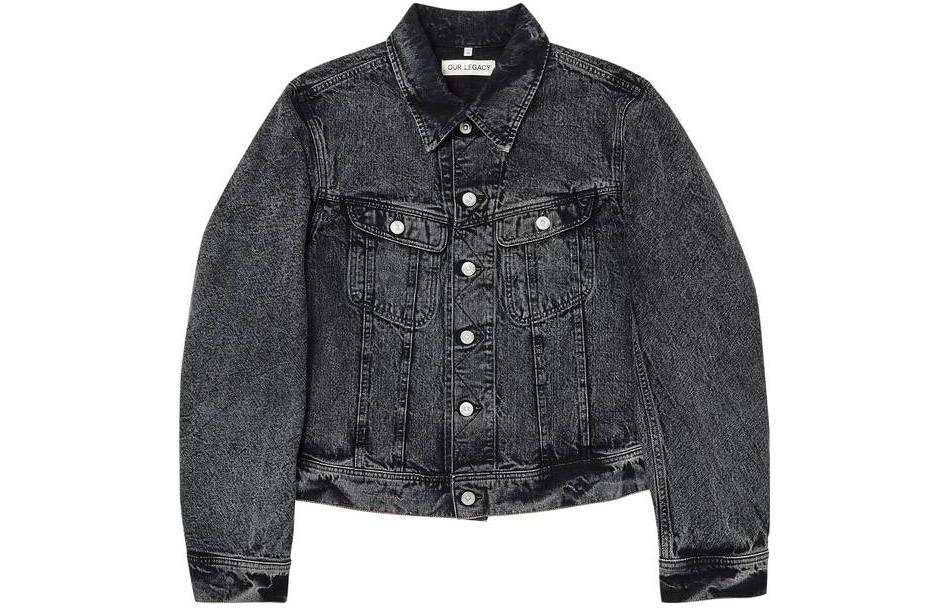 OUR LEGACY  Solid Color Slim Fit Button-Up Long Sleeve Jacket M4235ROB