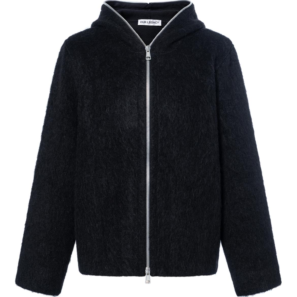 OUR LEGACY  Wool Zip-Up Hoodie Black M4243FBH