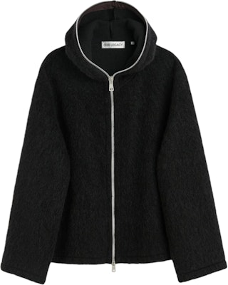 OUR LEGACY Sudadera con Capucha de Lana con Cremallera Negra M4243FBH Order OUR LEGACY Sudadera con Capucha de Lana con Cremallera Negra M4243FBH