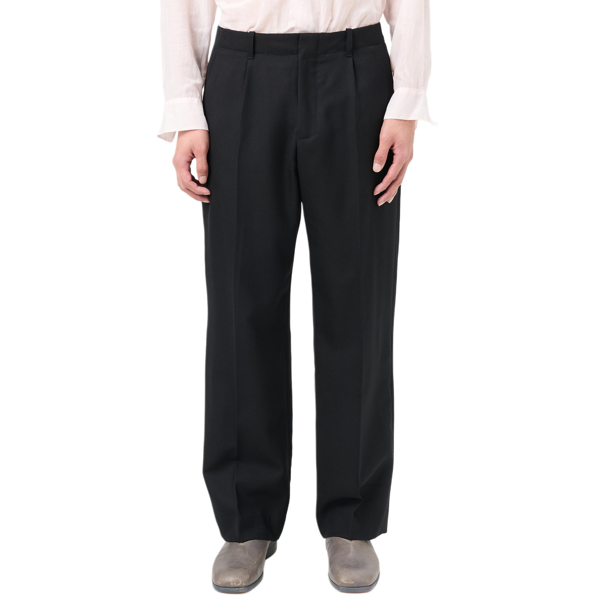 Sizing OUR LEGACY Celana Panjang Kasual Hitam Twill Fit Relaxed Pria M421BBPW