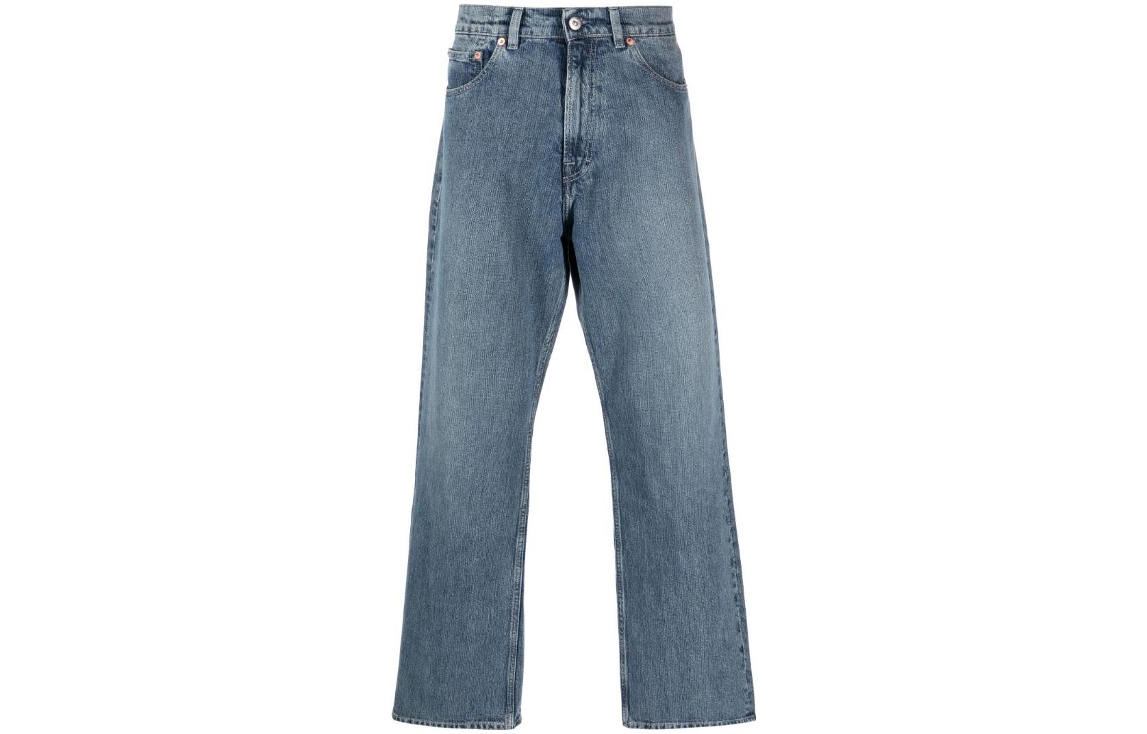 OUR LEGACY Clean Logo Loose Fit Wide Leg Jeans Blue - M4235TD