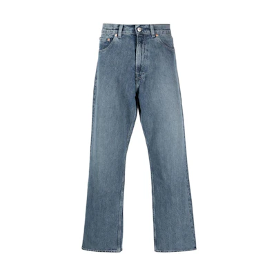 OUR LEGACY Clean Logo Loose Fit Wide Leg Jeans Blue - M4235TD
