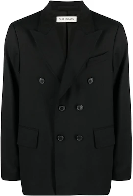 Our Legacy Jaket Blazer Wool Double-Breasted Hitam M4200DBBP Buy Our Legacy Jaket Blazer Wool Double-Breasted Hitam M4200DBBP