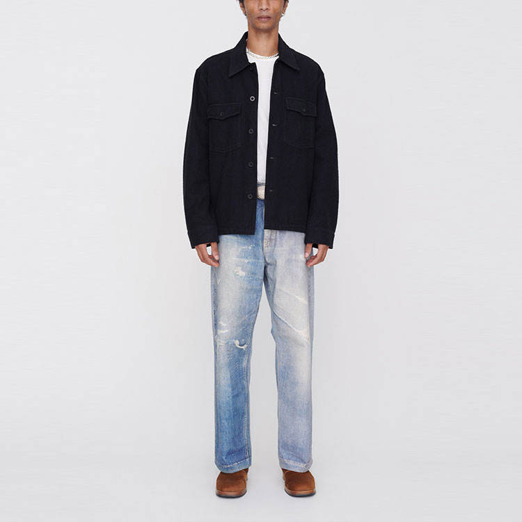 Lookbook OUR LEGACY FW21 Chaqueta Negra Hombre Elegante de un Solo Botón M4201EBBC